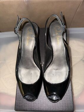 Cole Haan Black Patent Air Clair Sling